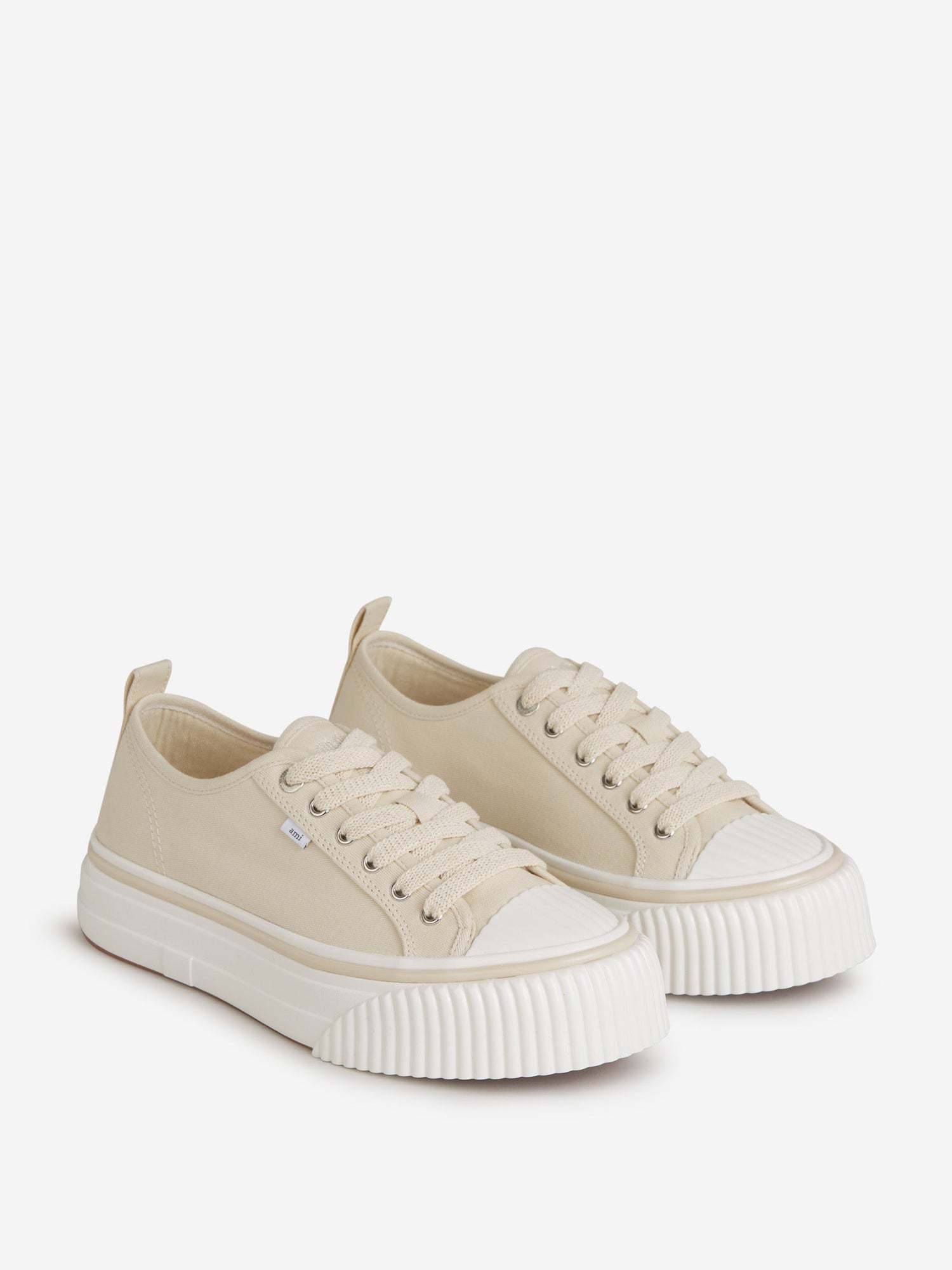 Outlet online Ami Paris Hombre Sneakers Low Top 1980 color Crema sku 616-002671 01 - Foto 2