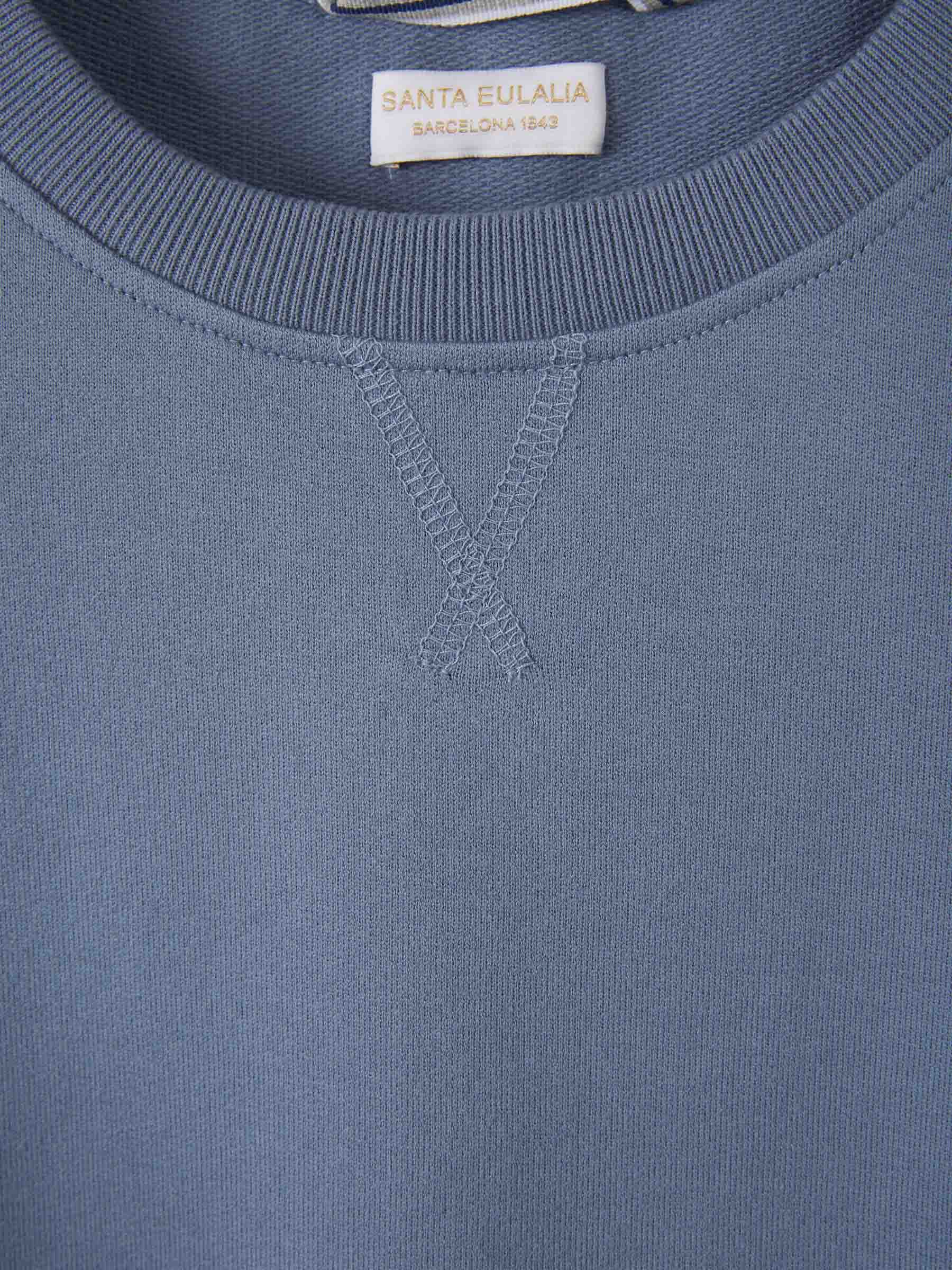 Outlet online Santa Eulalia Hombre Sudadera Lisa Algodón color Azul sku 545-001604 02 - Foto 3