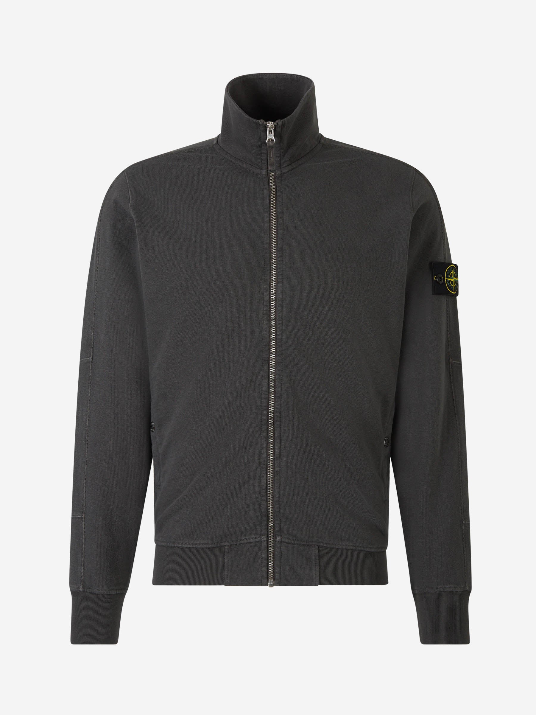 Outlet online Stone Island Hombre Sudadera Cremallera 65960 ‘OLD’ color Gris Antracita sku 545-001582 01 - Foto 1