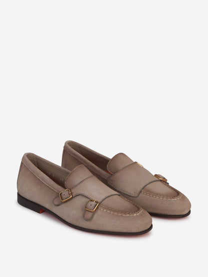 Outlet online Santoni Hombre Mocasines Piel Ante color Topo sku 611-004407 01 - Foto 2