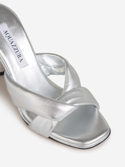 Outlet online Aquazzura Mujer Mules Amore Metalizados color Plateado sku 800-005239 01 - Foto 6
