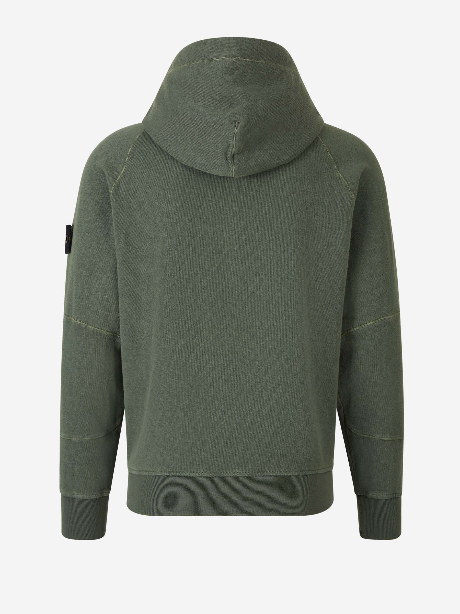 Outlet online Stone Island Hombre Sudadera Cremallera Algodón color Verde Oscuro sku 545-001581 02 - Foto 2