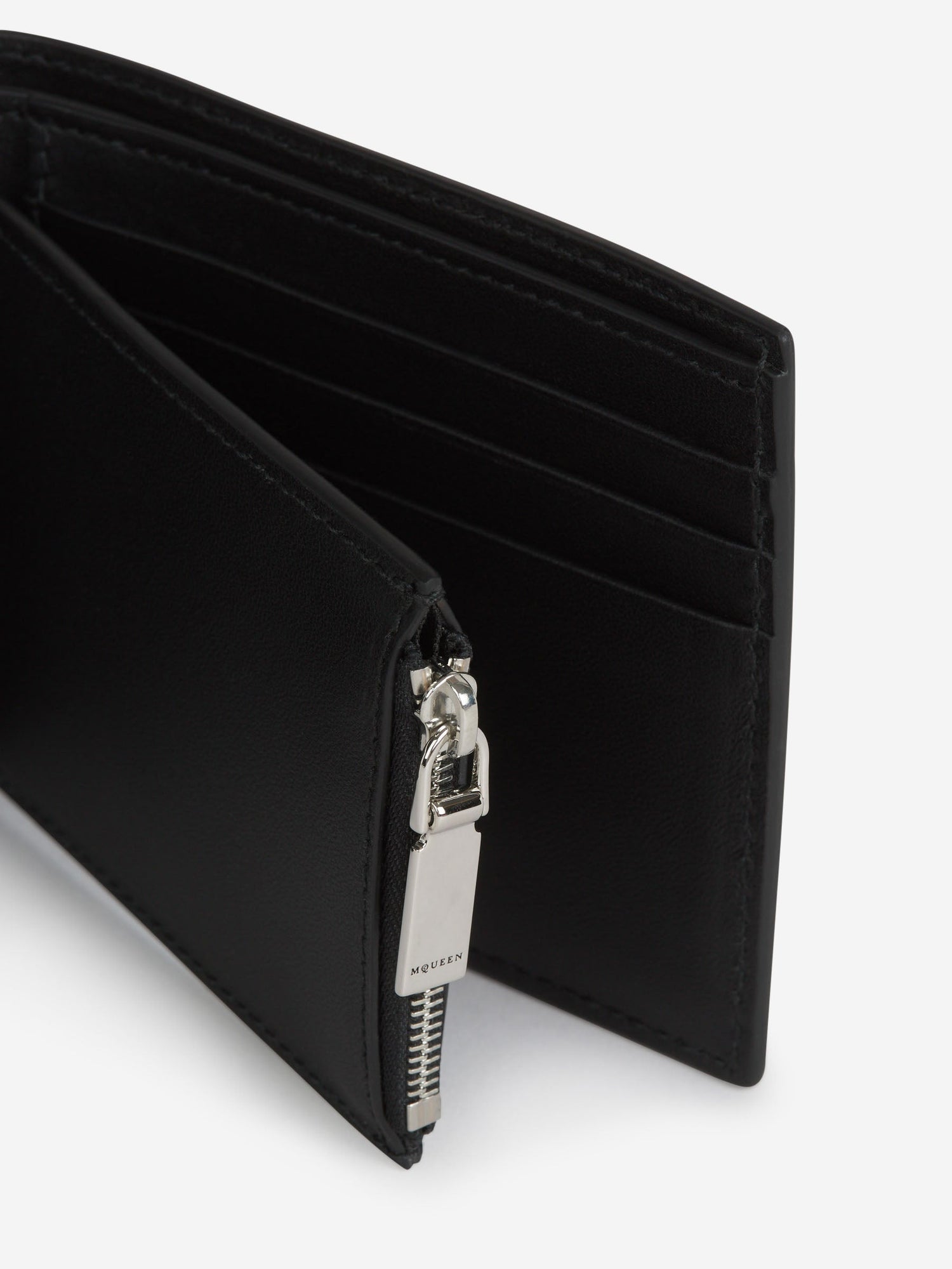 Outlet online McQueen Hombre Cartera Piel Logo color Negro sku 691-001384 01 - Foto 4