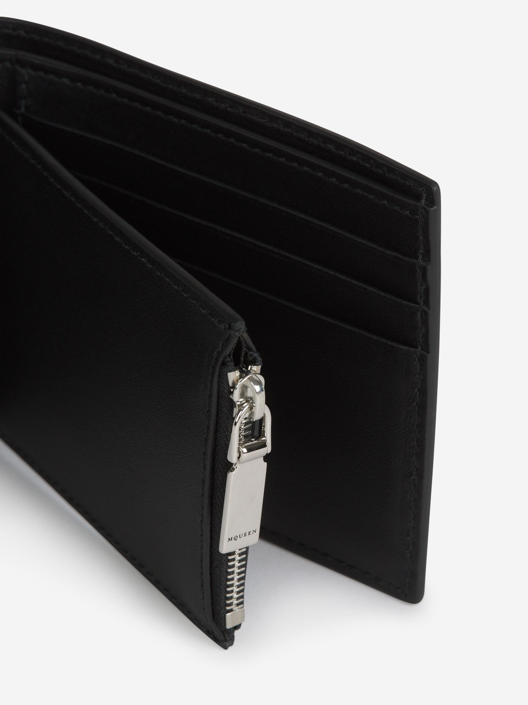 Outlet online McQueen Hombre Cartera Piel Logo color Negro sku 691-001384 01 - Foto 4