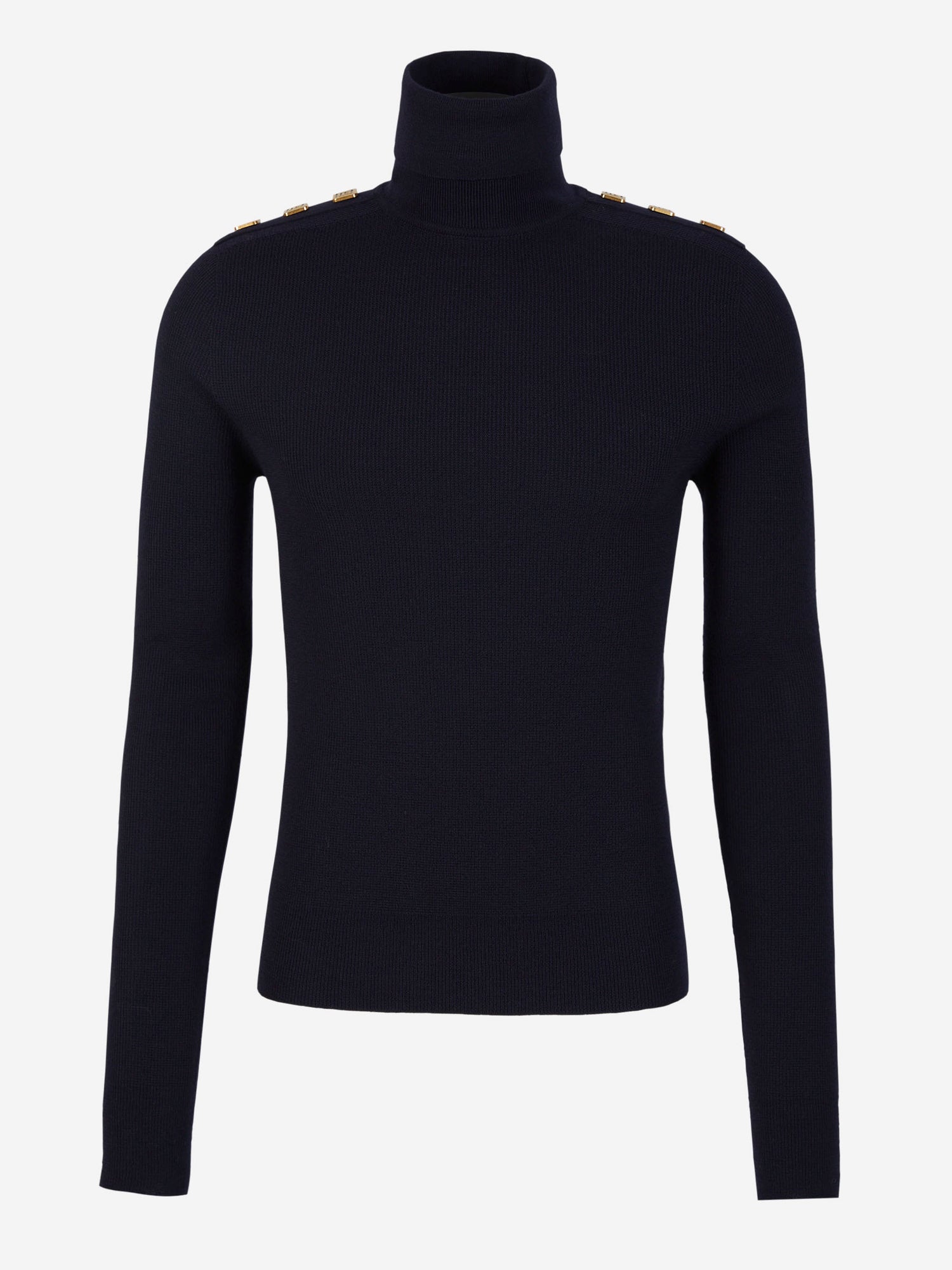 Outlet online Balmain Hombre Jersey Cuello Vuelto Lana color Azul Noche sku 542-002245 00 - Foto 1
