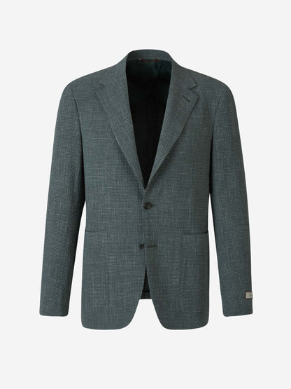 Outlet online Canali Hombre Americana Bicolor Lana color Verde Menta sku 302-003462 02 - Foto 1