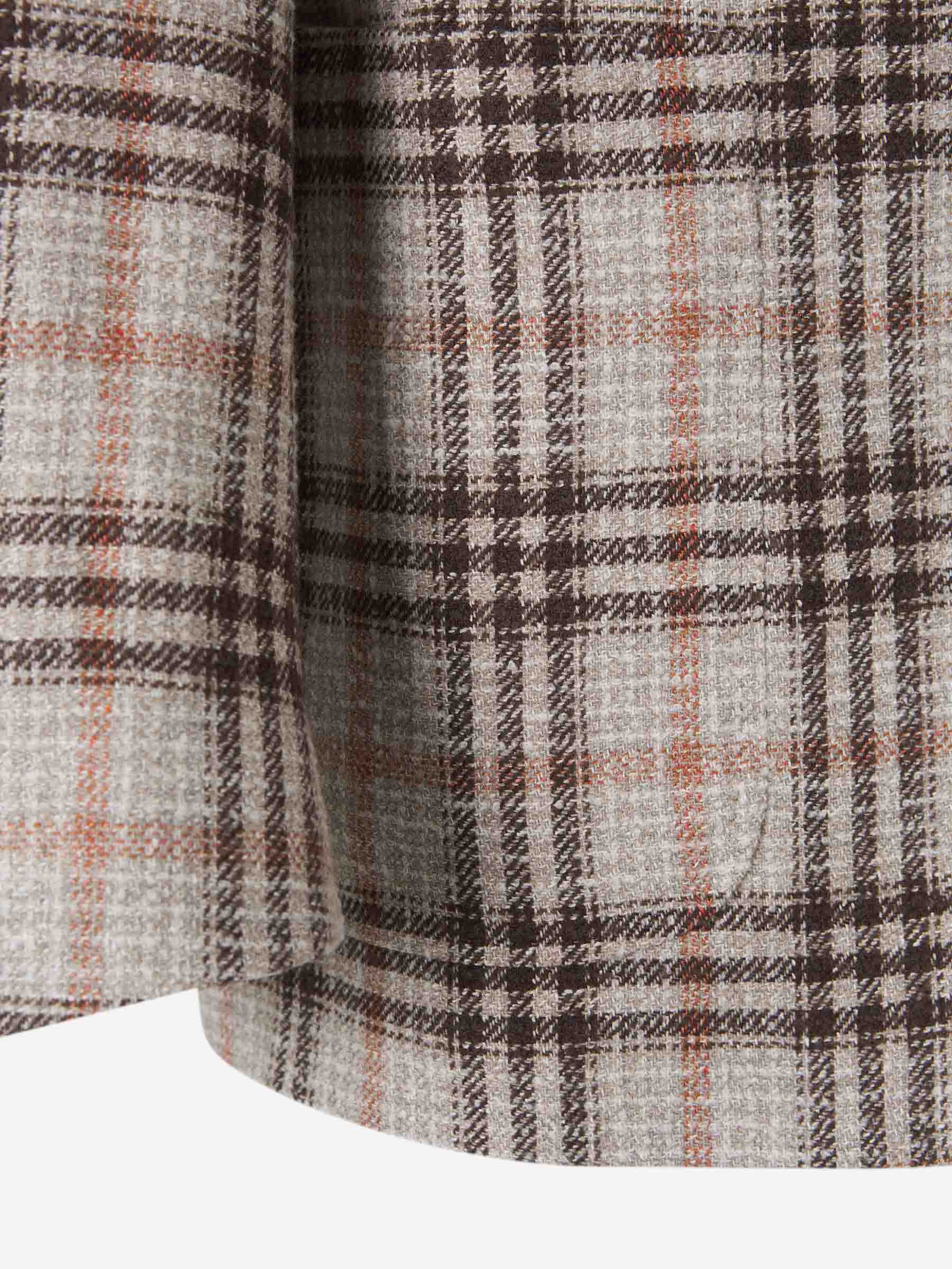 Outlet online Canali Hombre Americana Motivo Cuadros color Beige sku 302-003524 01 - Foto 5