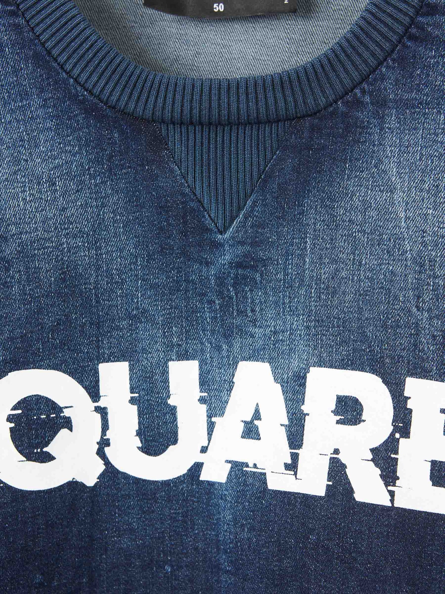Outlet online Dsquared2 Hombre Sudadera Denim Logo color Azul Denim Oscuro sku 545-001648 01 - Foto 3