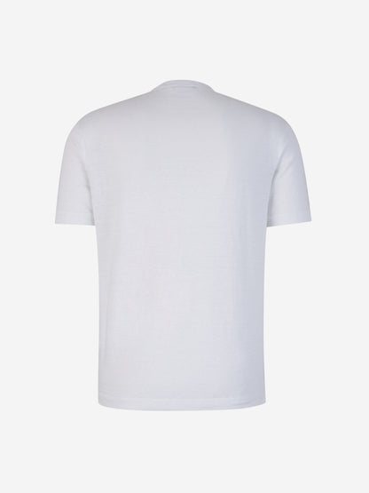 Outlet online Zanone Hombre Camiseta Fluida Lino color Blanco sku 553-003558 01 - Foto 2