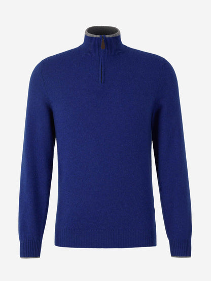 Outlet online Santa Eulalia Hombre Jersey Cashmere Cremallera color Azul Marino sku 542-002300 04 - Foto 1