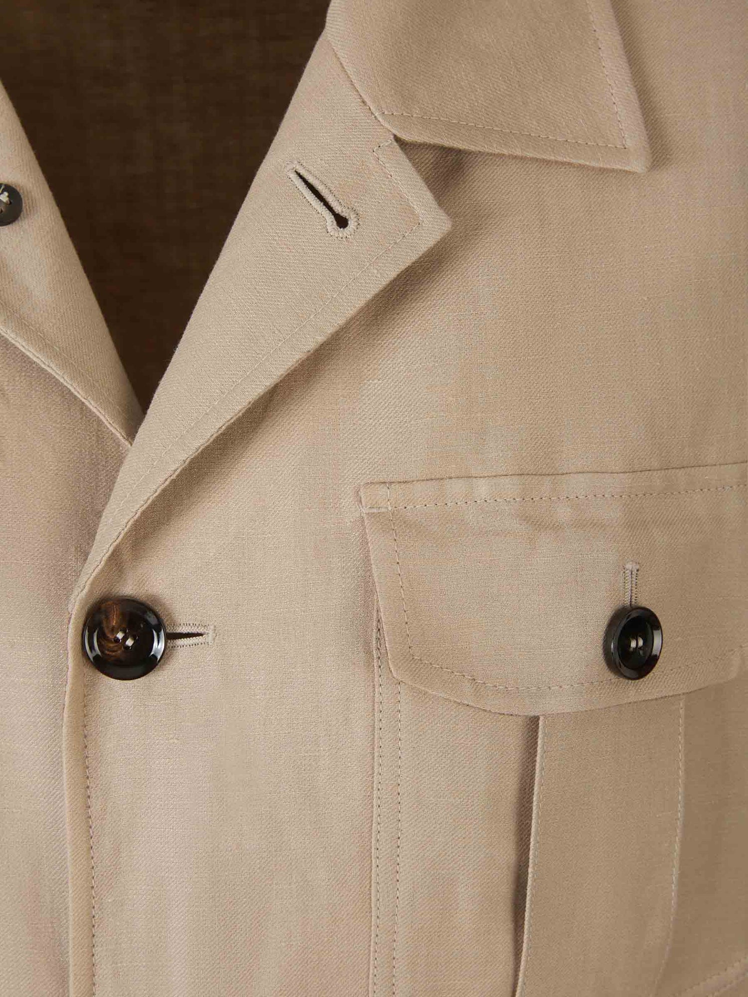 Outlet online Brioni Hombre Cazadora Lino color Beis sku 512-002235 01 - Foto 3