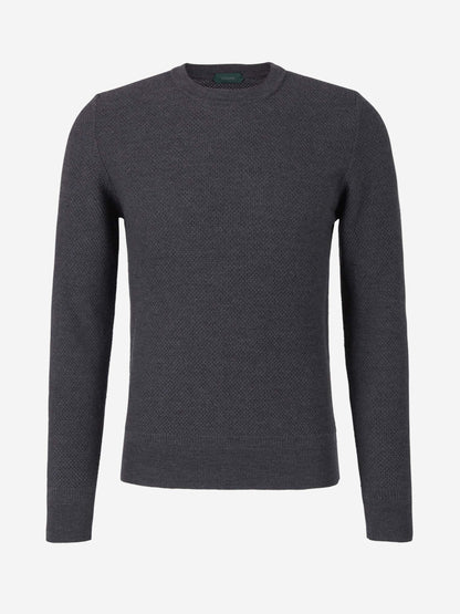 Outlet online Zanone Hombre Jersey Punto Texturizado color Gris Antracita sku 542-002133 02 - Foto 5