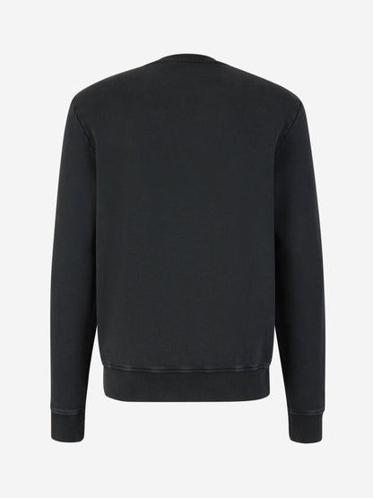Outlet online Balmain Hombre Sudadera Sin Capucha Logo Algodón color Gris Antracita sku 545-001570 02 - Foto 2