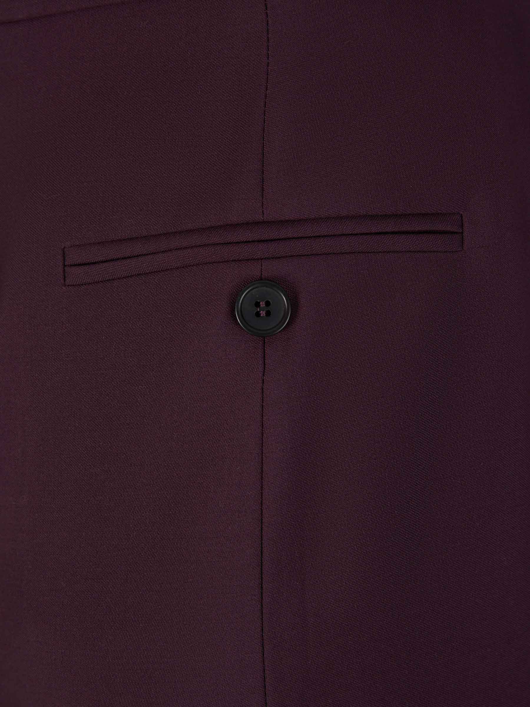 Outlet online McQueen Mujer Pantalones Formales Lana color Púrpura sku 761-003472 01 - Foto 4