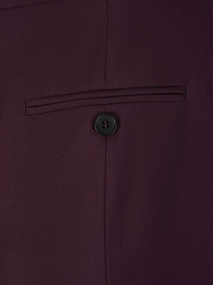 Outlet online McQueen Mujer Pantalones Formales Lana color Púrpura sku 761-003472 01 - Foto 4