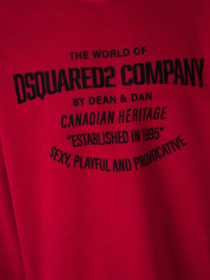 Outlet online Dsquared2 Hombre Sudadera Logo Contraste color Rojo sku 545-001677 01 - Foto 4