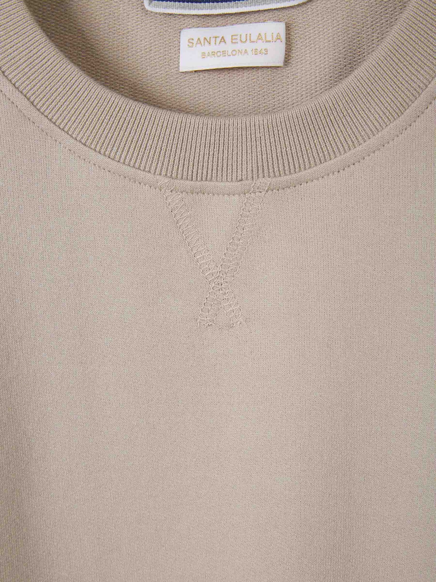 Outlet online Santa Eulalia Hombre Sudadera Lisa Algodón color Beis sku 545-001604 01 - Foto 3