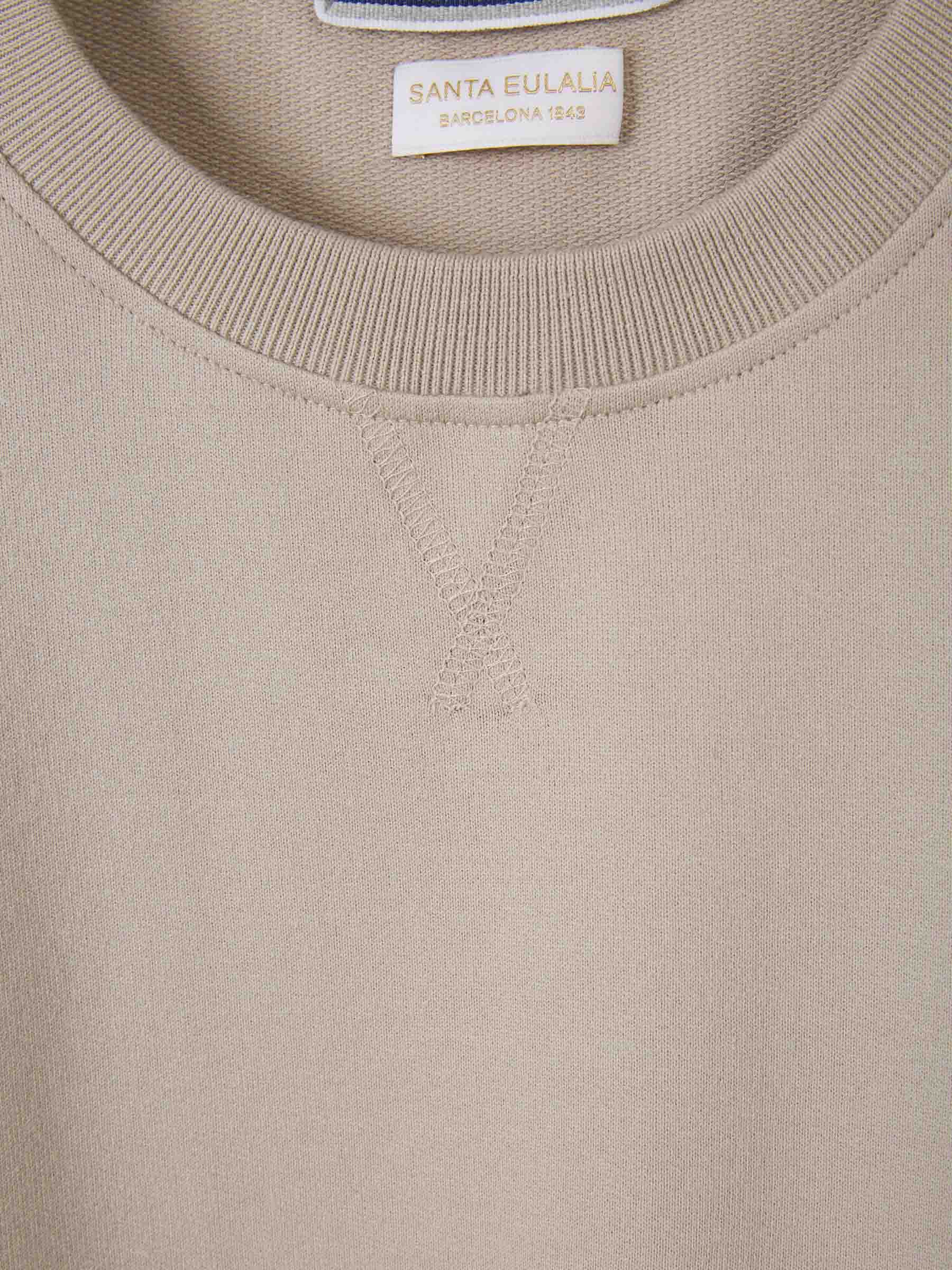 Outlet online Santa Eulalia Hombre Sudadera Lisa Algodón color Beis sku 545-001604 01 - Foto 3