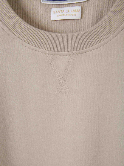 Outlet online Santa Eulalia Hombre Sudadera Lisa Algodón color Beis sku 545-001604 01 - Foto 3