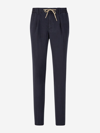 Outlet online Santa Eulalia Hombre Joggers Fluidos Lino color Azul Marino sku 521-003035 04 - Foto 1