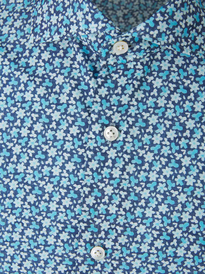 Outlet online Vincenzo di Ruggiero Hombre Camisa Motivo Floral color Azul sku 531-006152 01 - Foto 3