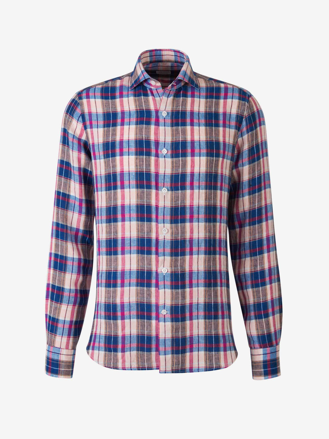 Outlet online Santa Eulalia Hombre Camisa Lino Cuadros color Fucsia sku 531-006258 01 - Foto 1