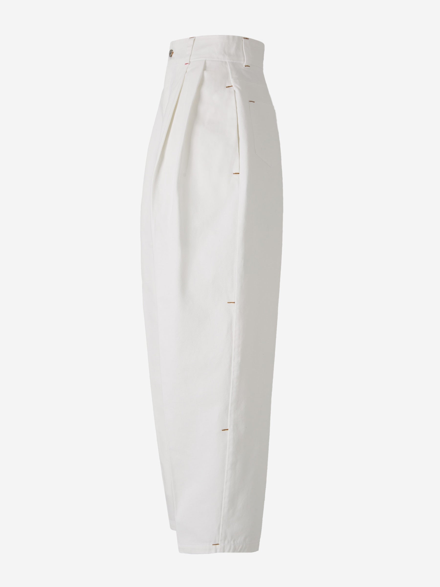 Outlet online Jacquemus Mujer Jeans Le de-Nîmes Curzio color Crema sku 763-001602 01 - Foto 2