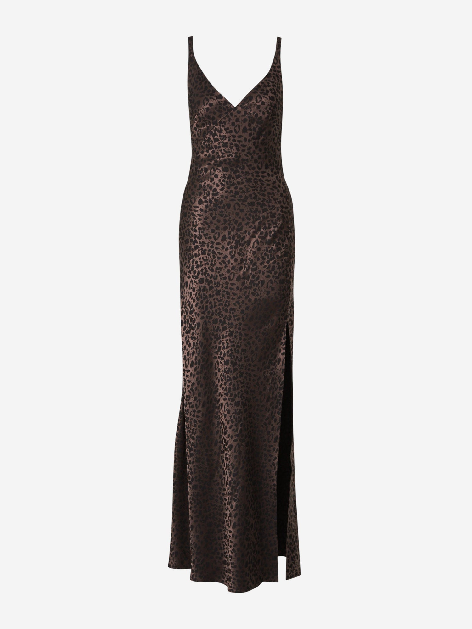 Outlet online McQueen Mujer Vestido Maxi Motivo Leopardo color Negro sku 721-000332 01 - Foto 1
