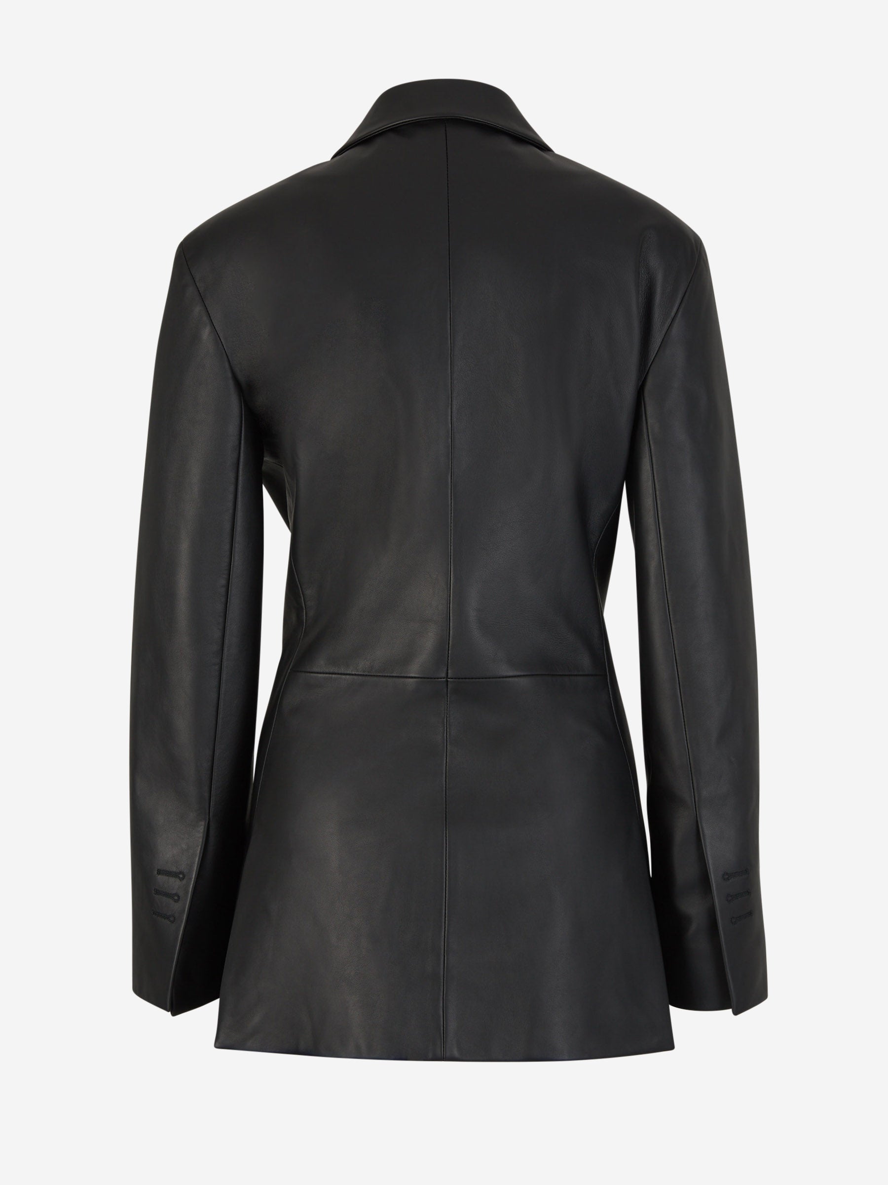 Outlet online Jacquemus Mujer Blazer La Veste Tibau Cuir color Negro sku 741-002083 01 - Foto 3