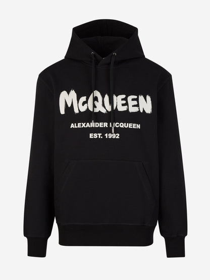 Outlet online McQueen Hombre Sudadera Capucha Estampada color Negro sku 545-001530 01 - Foto 1