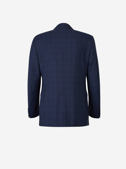 Outlet online Canali Hombre Traje Motivo Cuadros Lana color Azul Marino sku 312-002805 01 - Foto 2