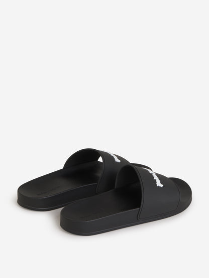 Outlet online Palm Angels Hombre Sandalias Pool Logo color Negro sku 617-000076 01 - Foto 3