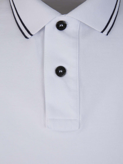 Outlet online Stone Island Hombre Polo Piquet Logo color Blanco sku 552-001479 02 - Foto 3