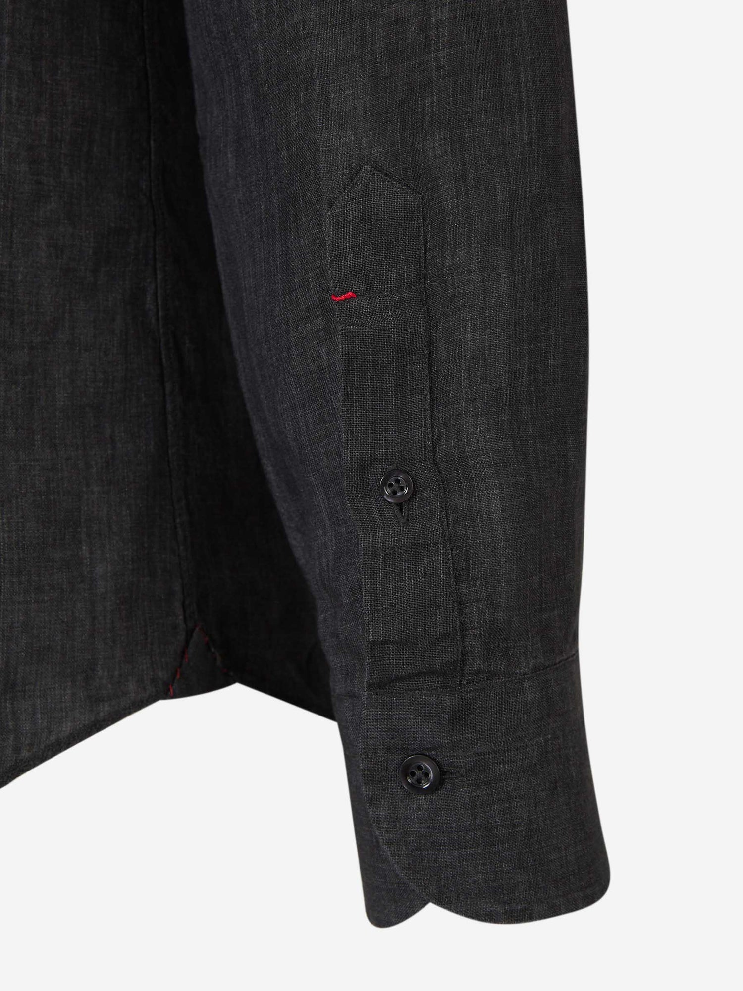 Outlet online Santa Eulalia Hombre Camisa Fluida Lino color Negro sku 531-006248 03 - Foto 4