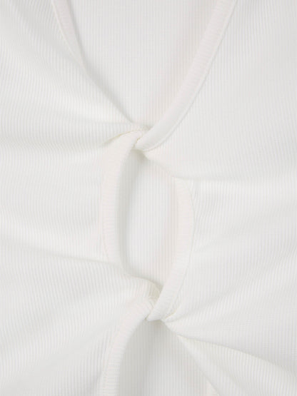 Outlet online Christopher Esber Mujer Top Tirantes Canalé color Blanco sku 782-001543 01 - Foto 3