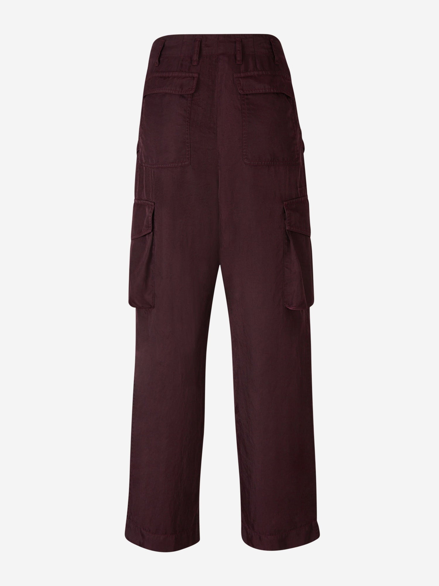 Outlet online Dries Van Noten Mujer Pantalones Cargo Fluidos color Burdeos sku 761-003501 00 - Foto 3