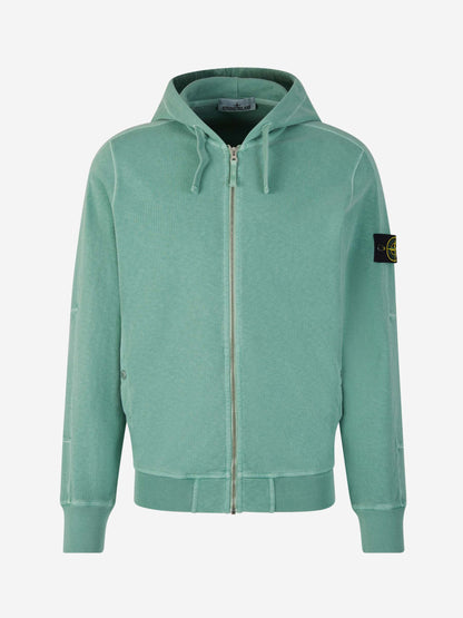Outlet online Stone Island Hombre Sudadera Cremallera Algodón color Verde Menta sku 545-001581 01 - Foto 1