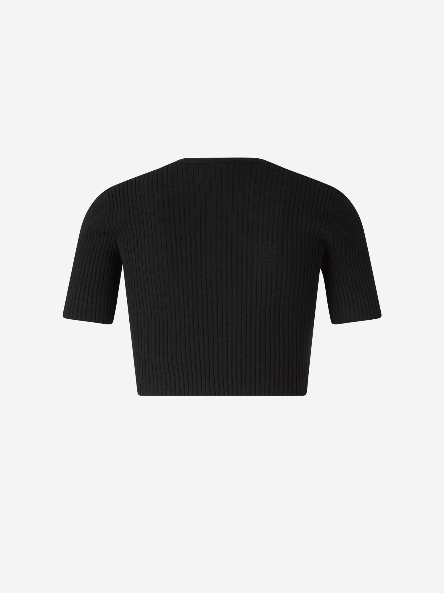 Outlet online Courrèges Mujer Top Acanalado Logo color Negro sku 711-003223 01 - Foto 3