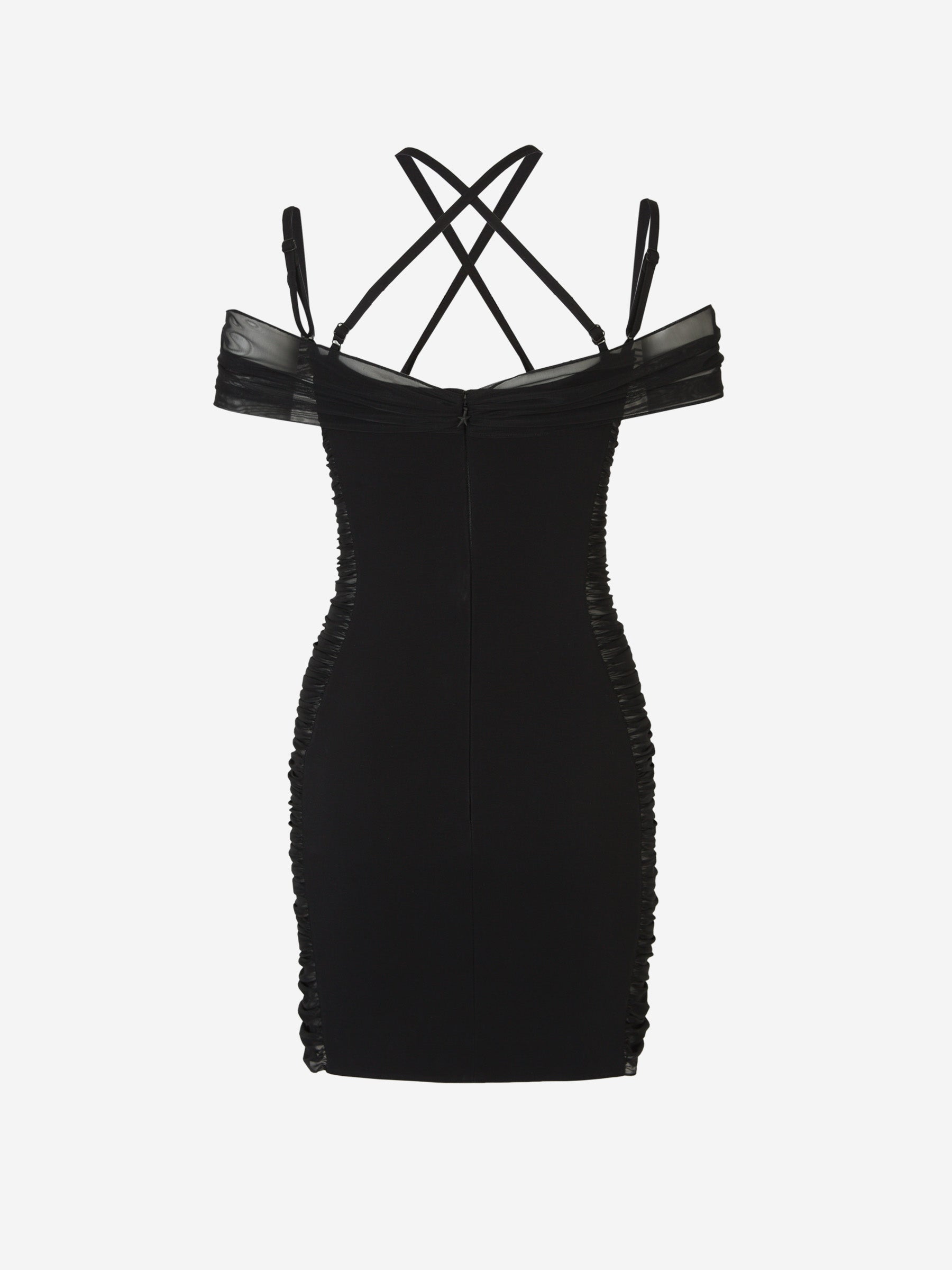 Outlet online Mugler Mujer Vestido Mini Drapeados color Negro sku 731-005901 01 - Foto 2