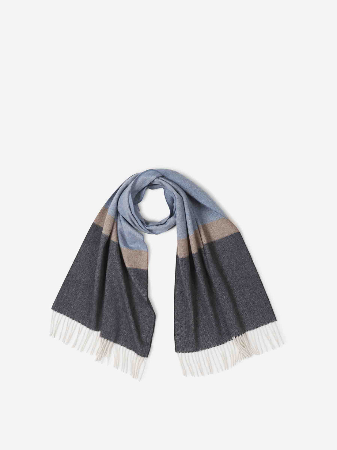 Santa Eulalia Bufanda Cachemira Listada color Azul Marino sku 630-001455 01 - Foto 1