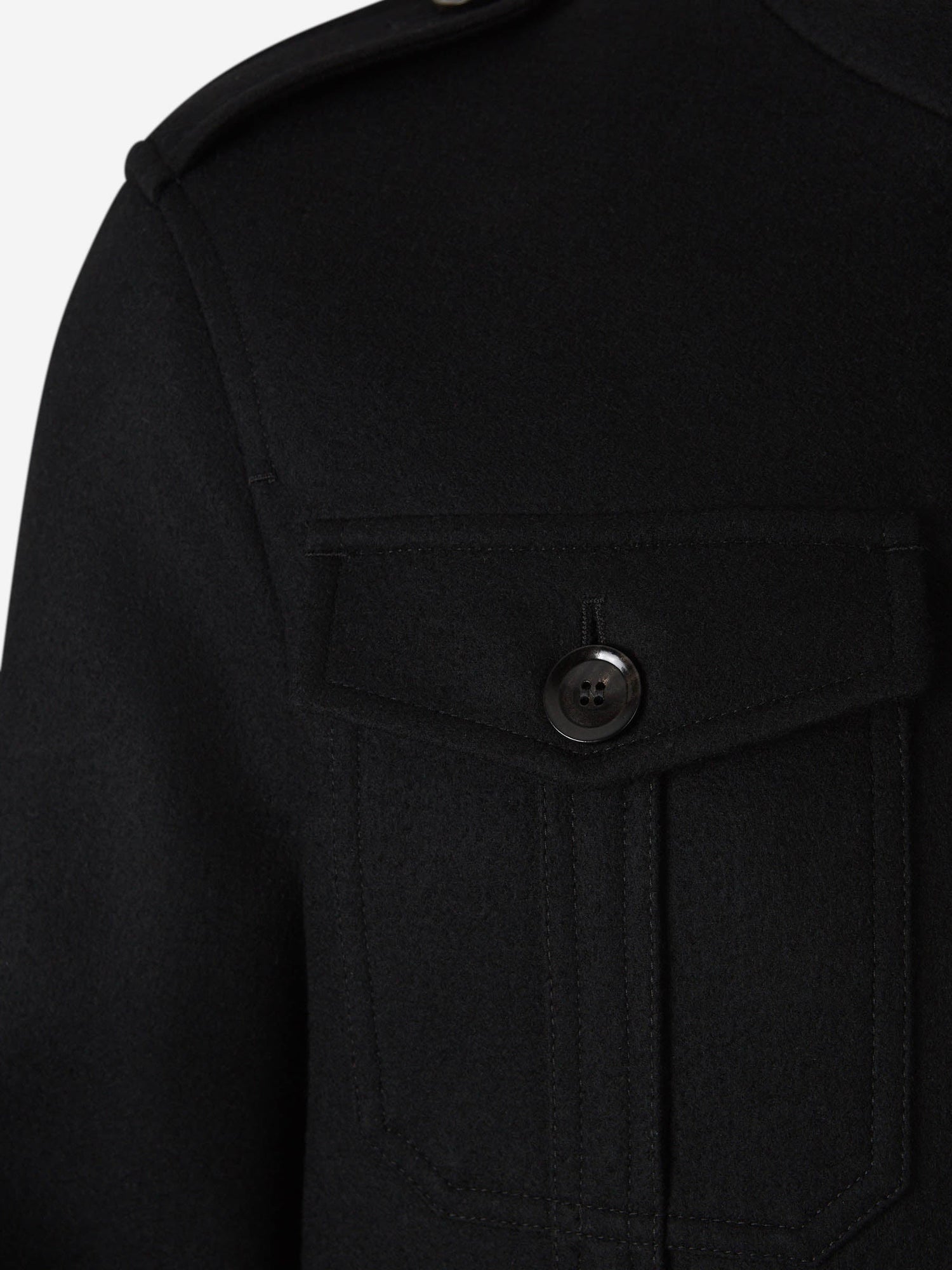 Outlet online Tom Ford Hombre Cazadora Camisera Lana color Negro sku 512-002412 00 - Foto 4
