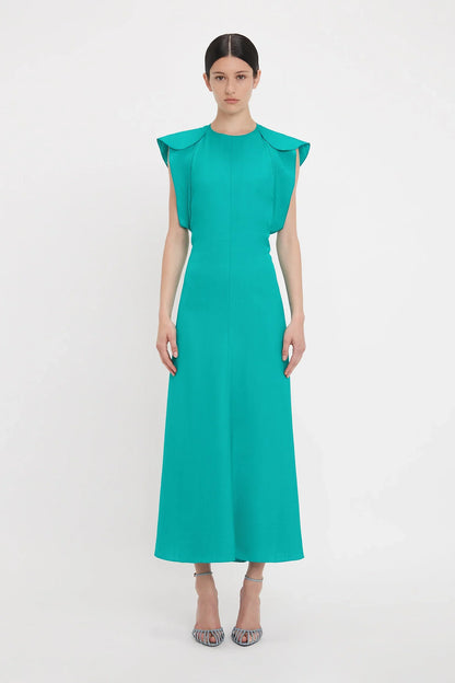 Outlet online Victoria Beckham Mujer Vestido Midi Liso color Verde Menta sku 721-000373 01 - Foto 2