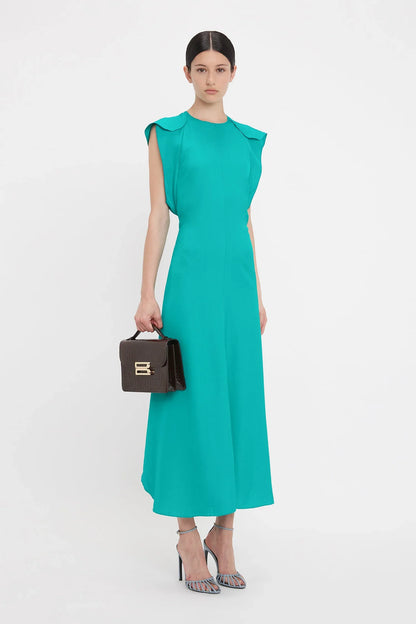 Outlet online Victoria Beckham Mujer Vestido Midi Liso color Verde Menta sku 721-000373 01 - Foto 3