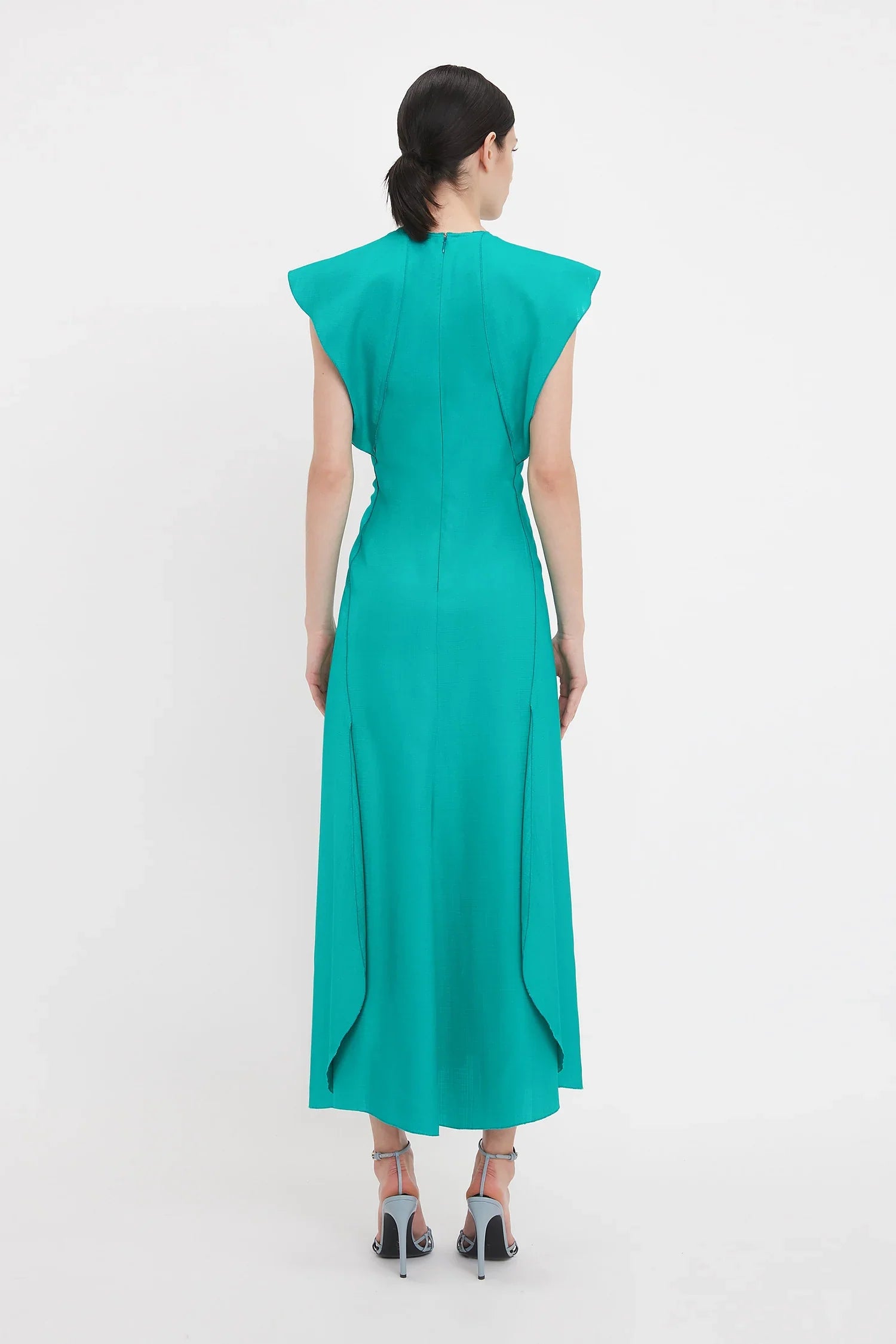 Outlet online Victoria Beckham Mujer Vestido Midi Liso color Verde Menta sku 721-000373 01 - Foto 4