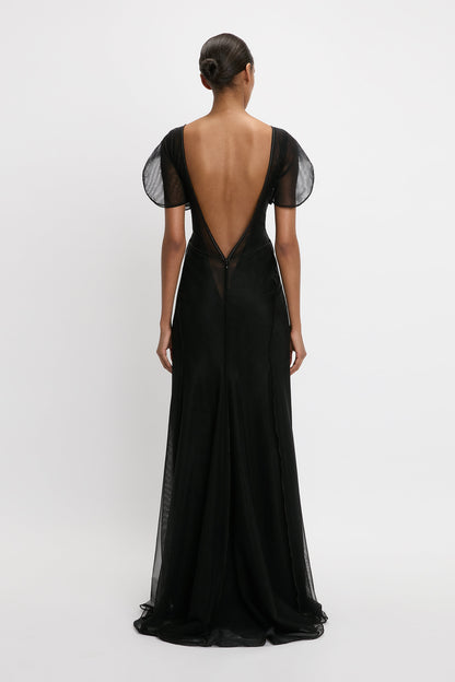 Outlet online Victoria Beckham Mujer Vestido Maxi Bella color Negro sku 732-001506 01 - Foto 3
