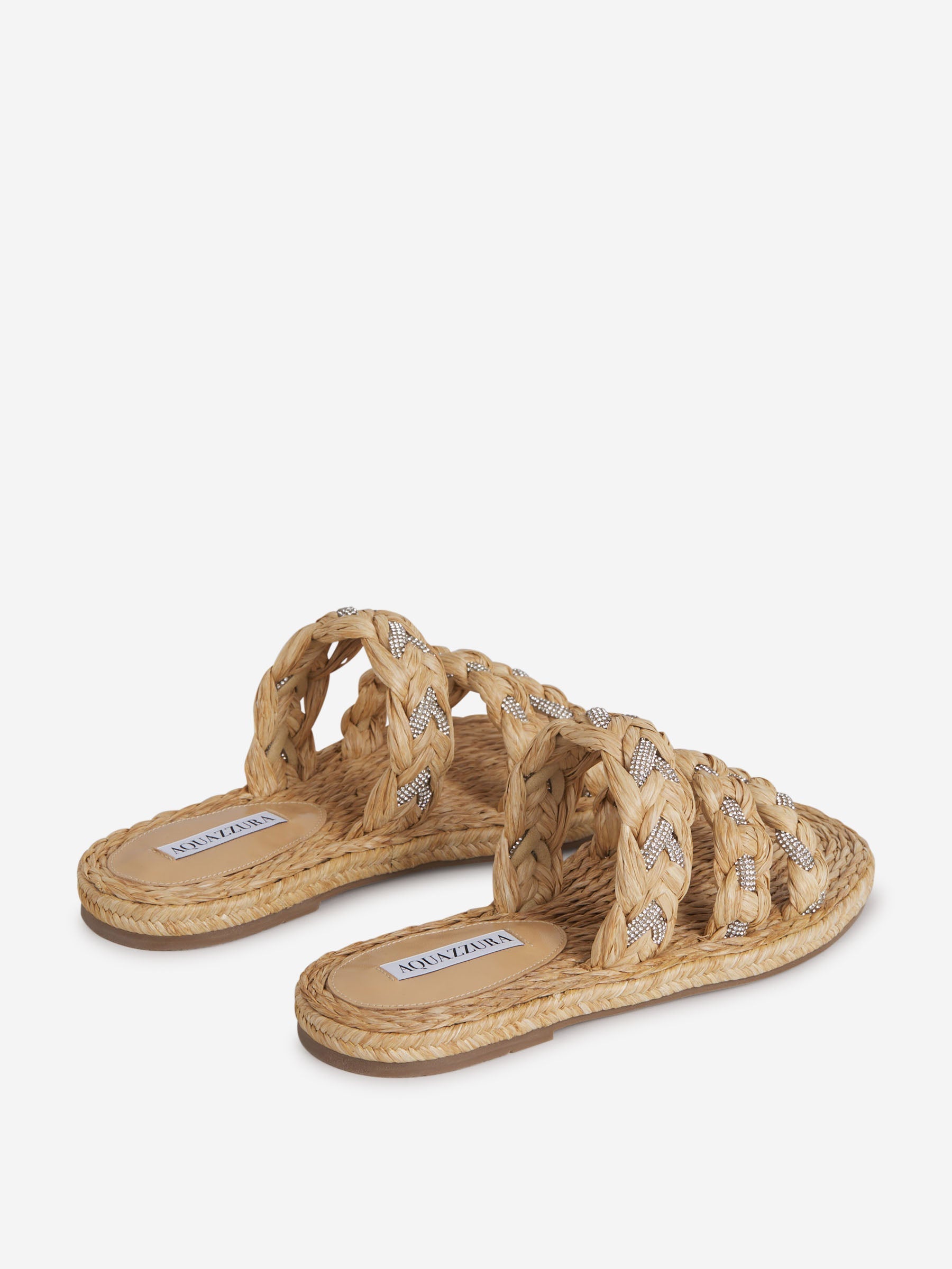 Outlet online Aquazzura Mujer Sandalias Costera Rafia color Beis sku 800-005266 02 - Foto 3