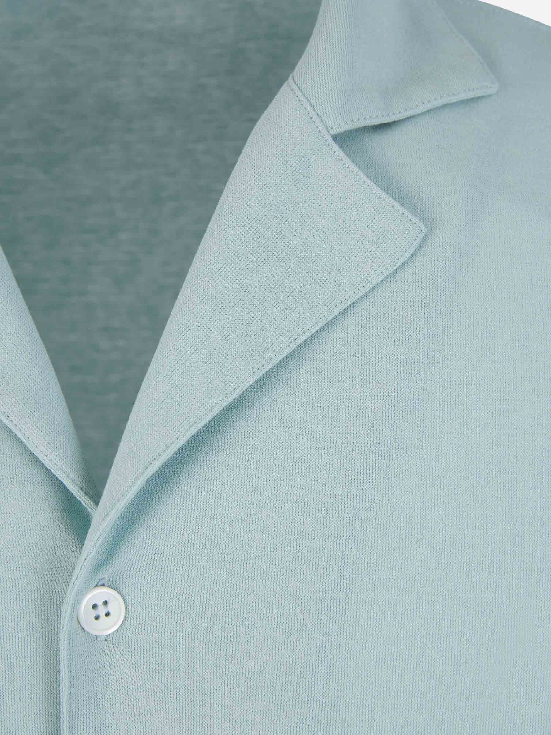 Outlet online Zanone Hombre Polo Abierto Algodón color Azul Cielo sku 552-001433 01 - Foto 3