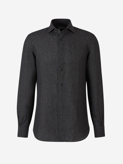 Outlet online Santa Eulalia Hombre Camisa Fluida Lino color Negro sku 531-006248 03 - Foto 1
