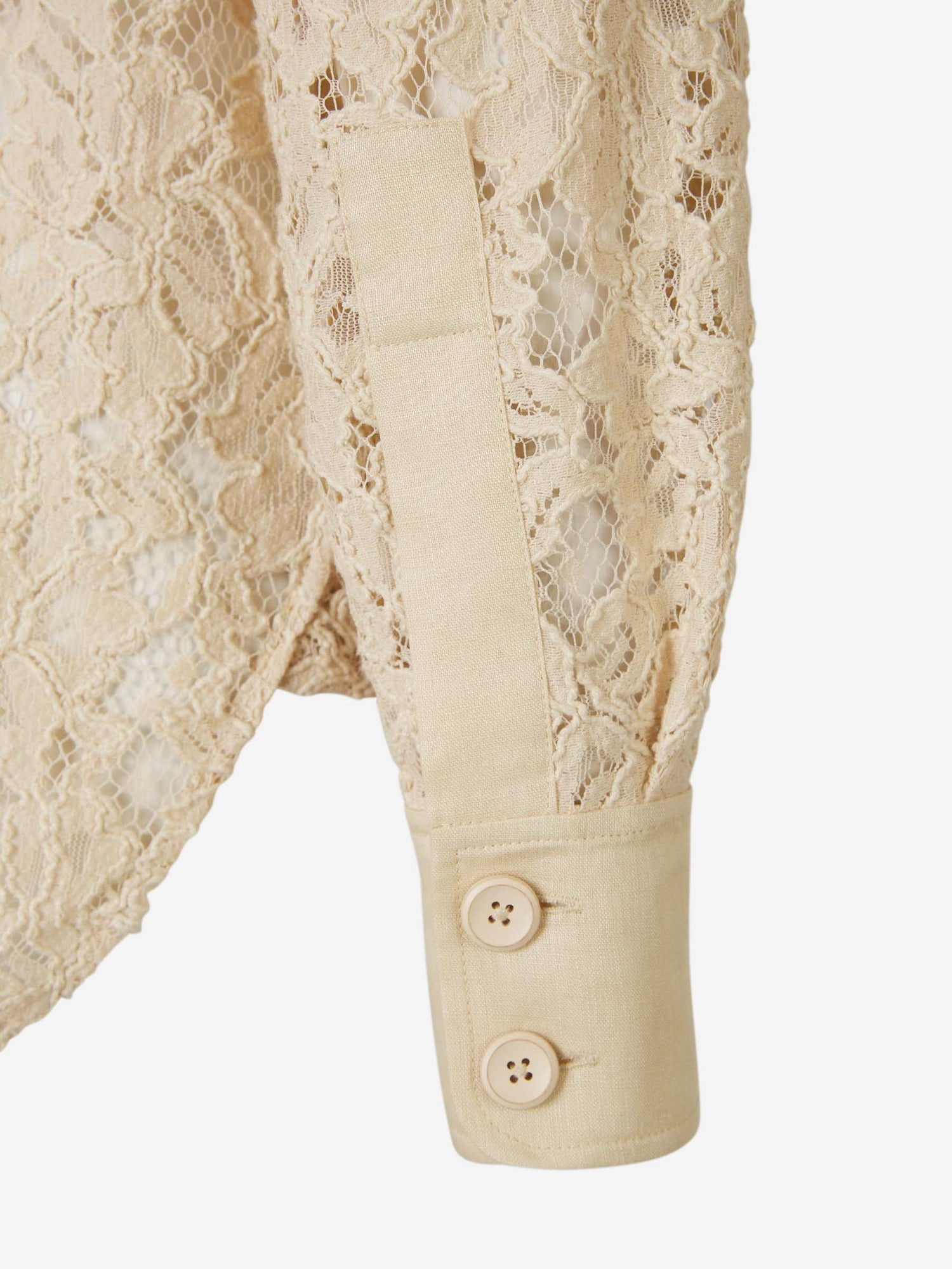 Outlet online Zimmermann Mujer Camisa Natural Encaje color Beis sku 701-002072 00 - Foto 4