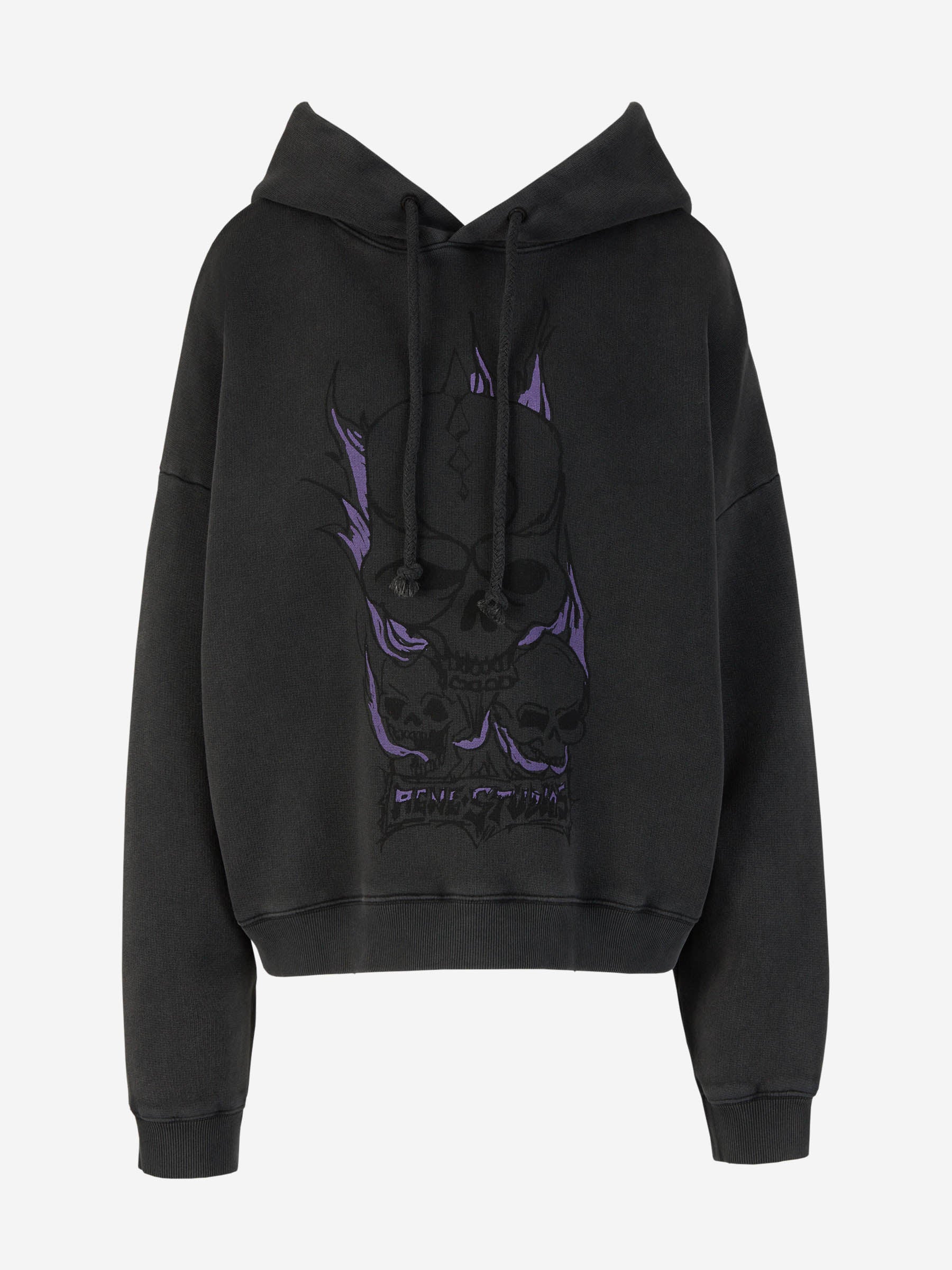 Outlet online Acne Studios Mujer Sudadera Estampada Capucha color Gris Antracita sku 715-000135 01 - Foto 1
